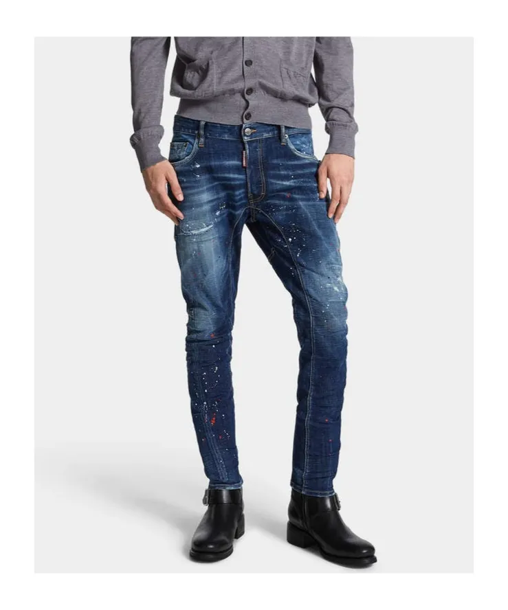 Dsquared2 Paint Splatter Distressed Skinny Jeans