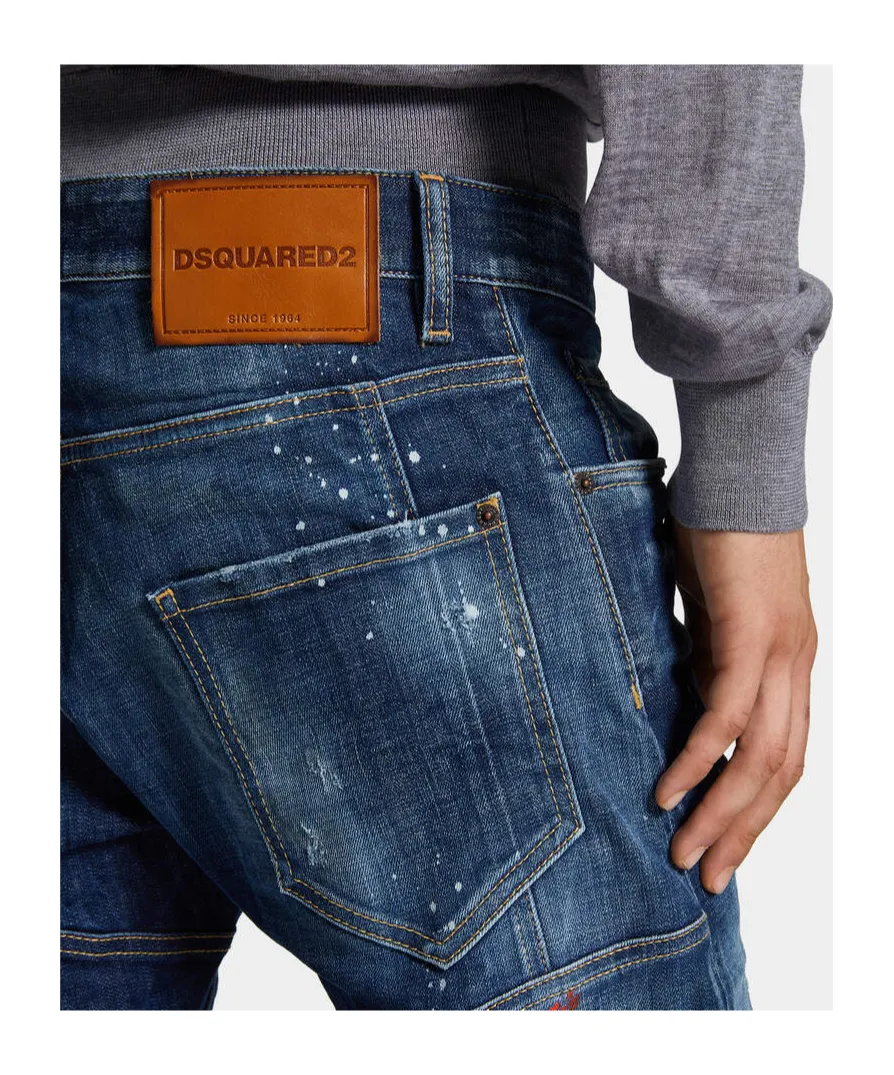 Dsquared2 Paint Splatter Distressed Skinny Jeans