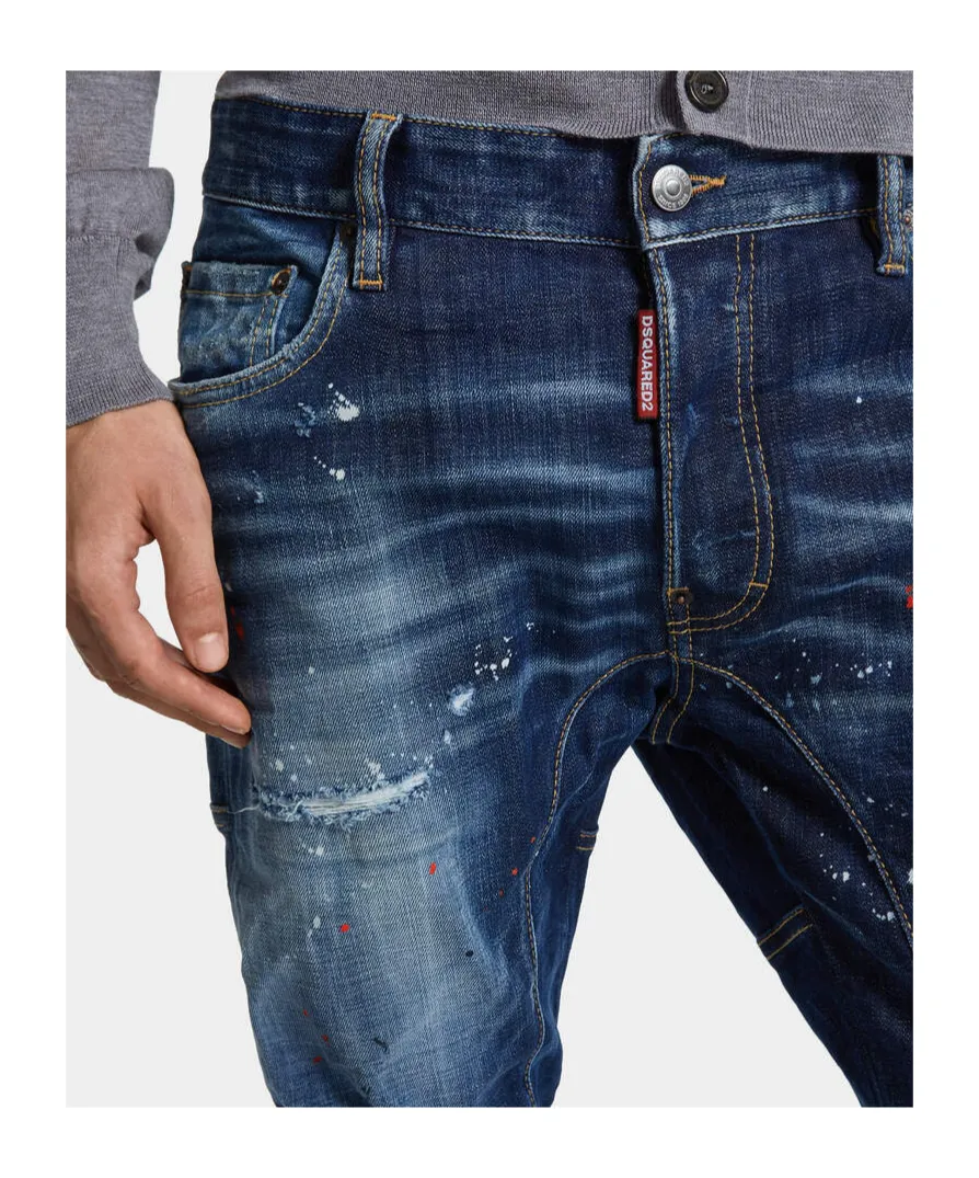 Dsquared2 Paint Splatter Distressed Skinny Jeans
