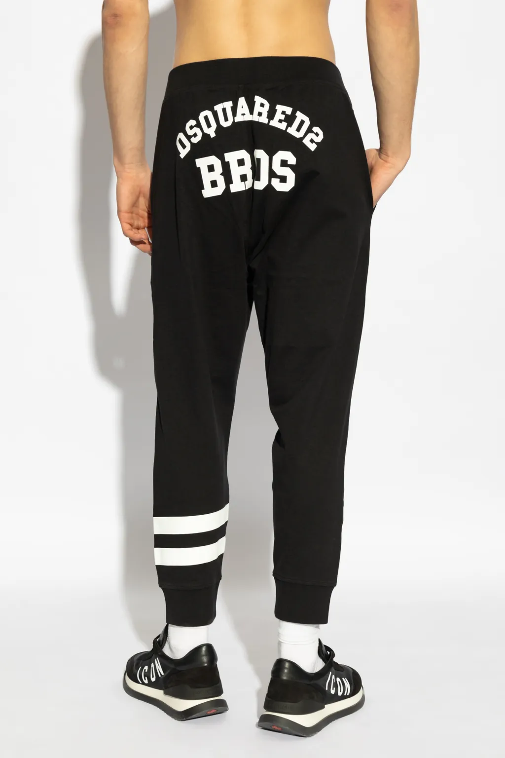 Dsquared2 Logo Printed Striped Track Trousers
