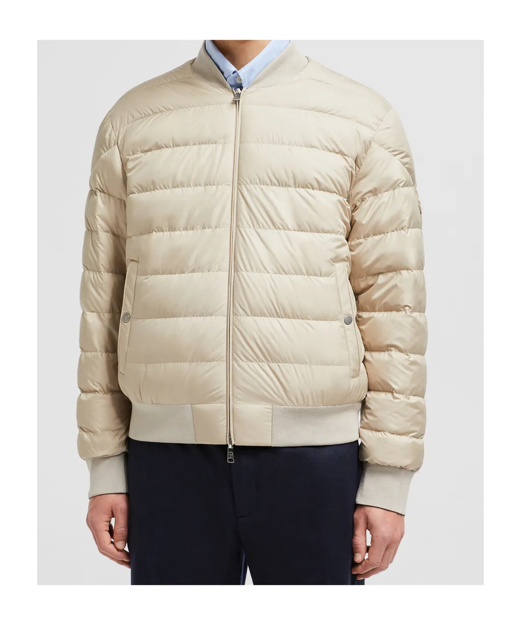 Villerest Reversible Cashmere Blend Down Bomber Jacket