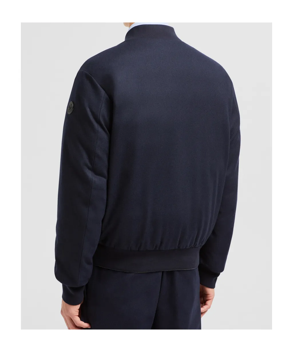 Villerest Reversible Cashmere Blend Down Bomber Jacket