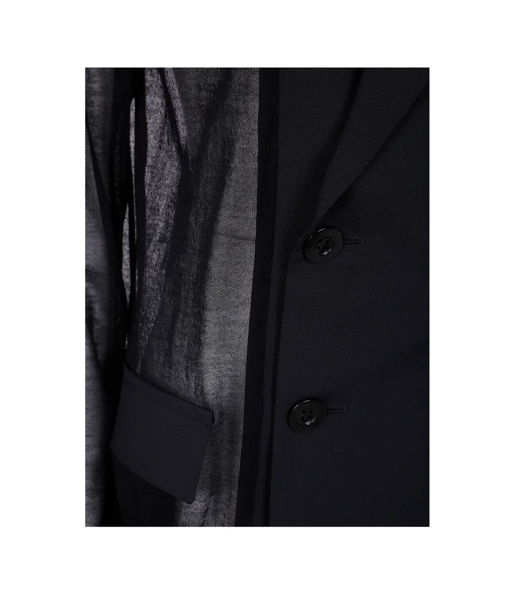 Sacai Double-Breasted Panelled Jacket