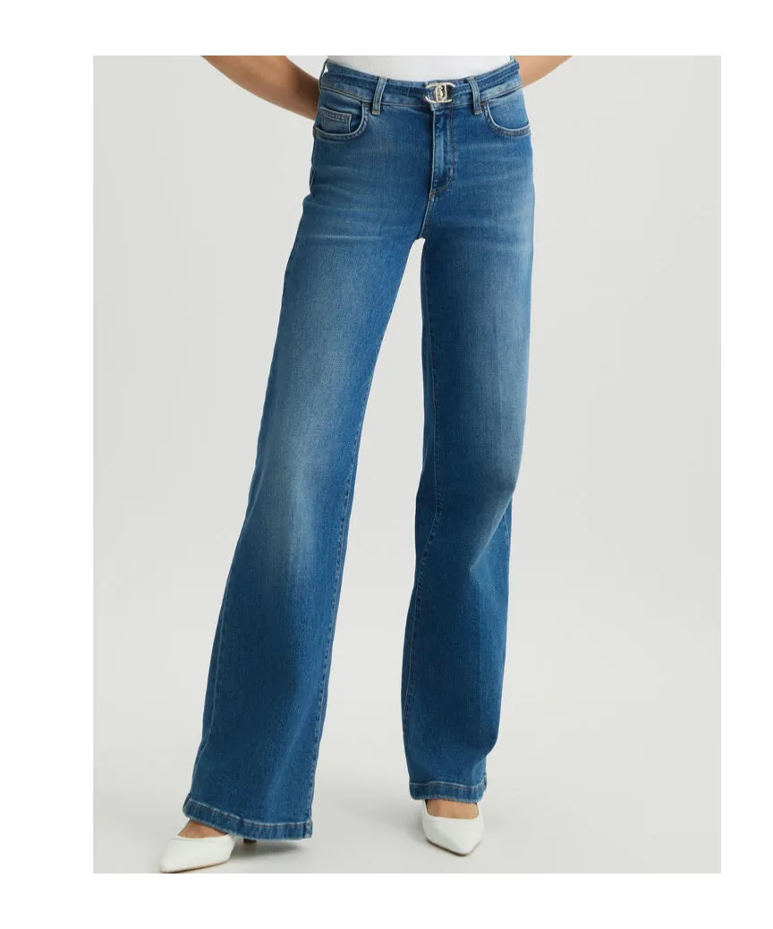 Liu Jo Belted Flared Jeans