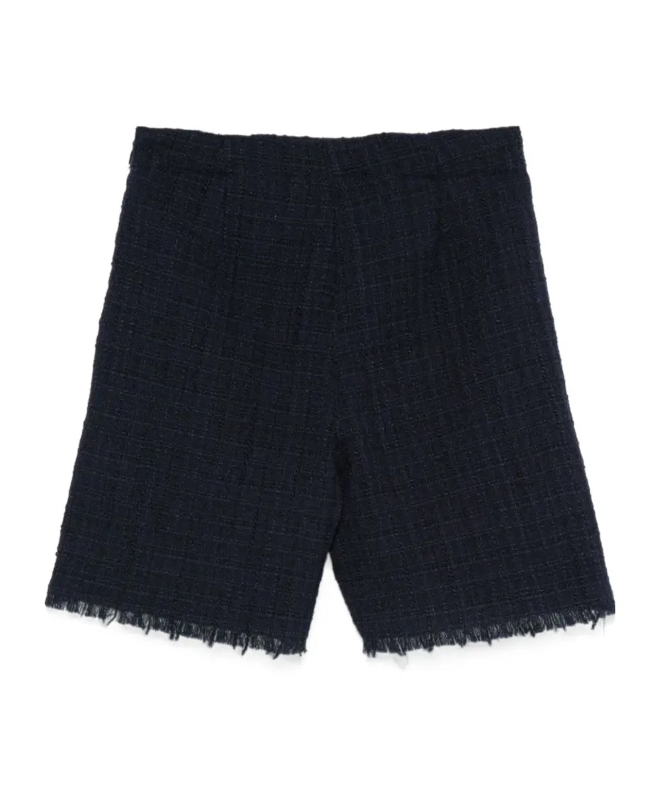 Il Gufo Frayed Edge Tweed Shorts