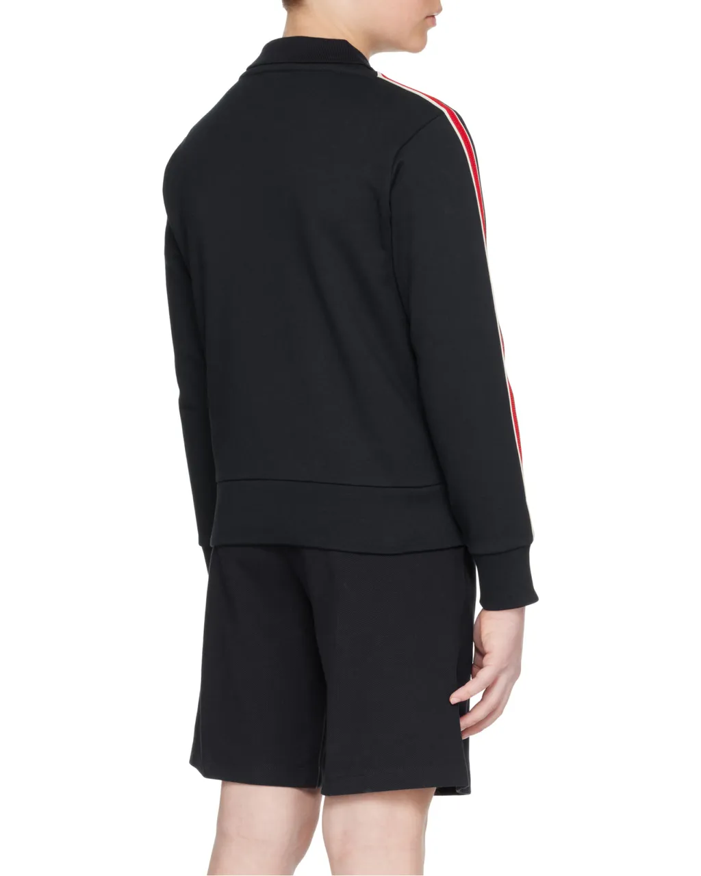 Moncler Enfant Logo Patch Stripe Detailed Sweater
