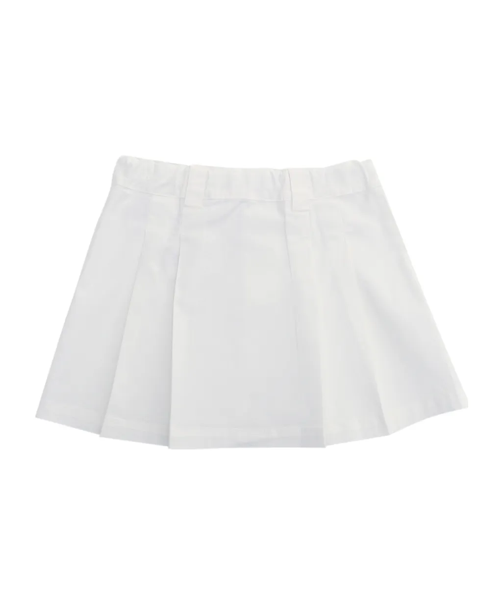 Aspesi Kids Logo Tag Pleated Skirt