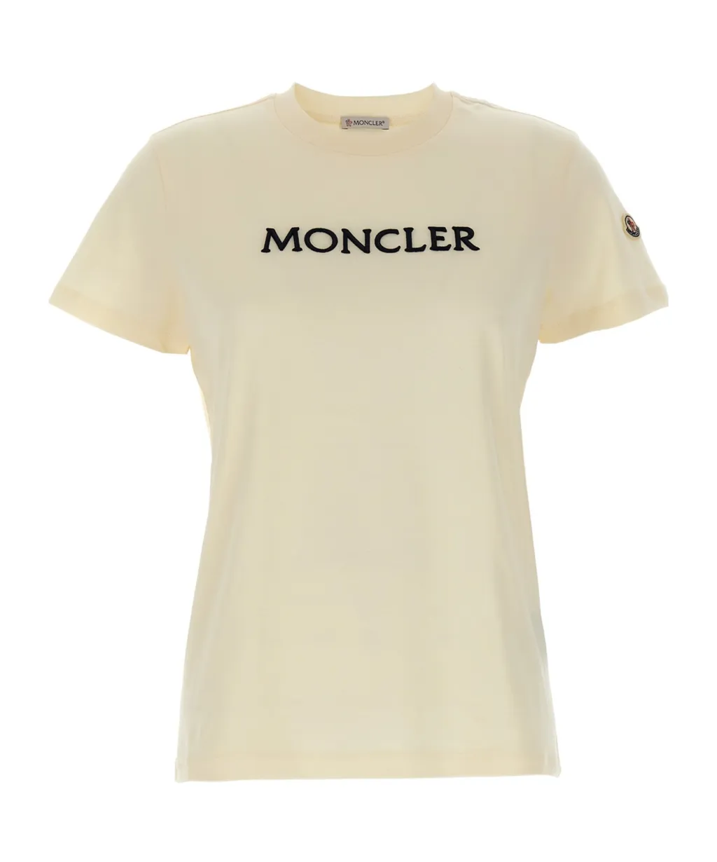 Moncler Logo Embroidered Crewneck T-Shirt
