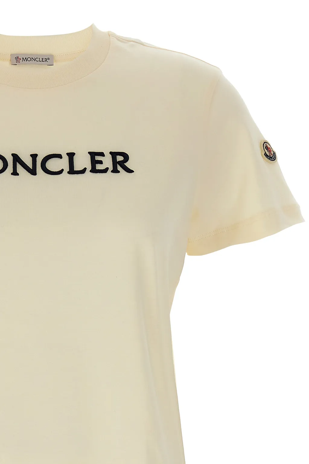 Moncler Logo Embroidered Crewneck T-Shirt