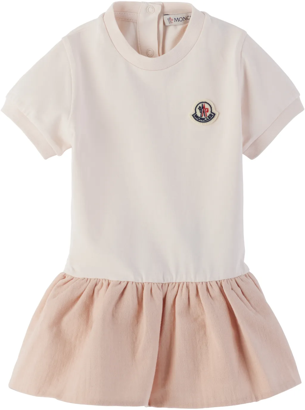 Moncler Enfant Logo Patch Gathered Dress