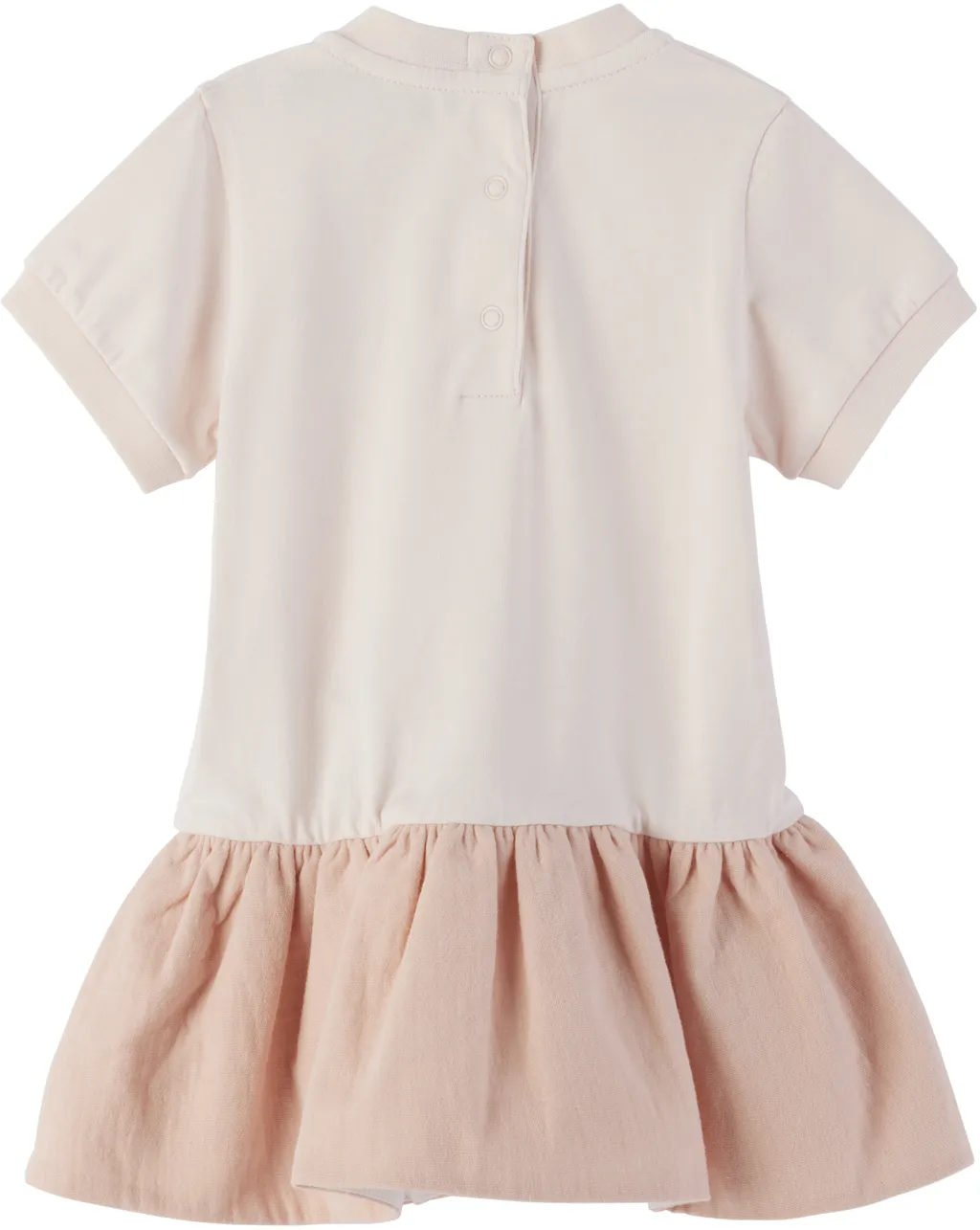 Moncler Enfant Logo Patch Gathered Dress