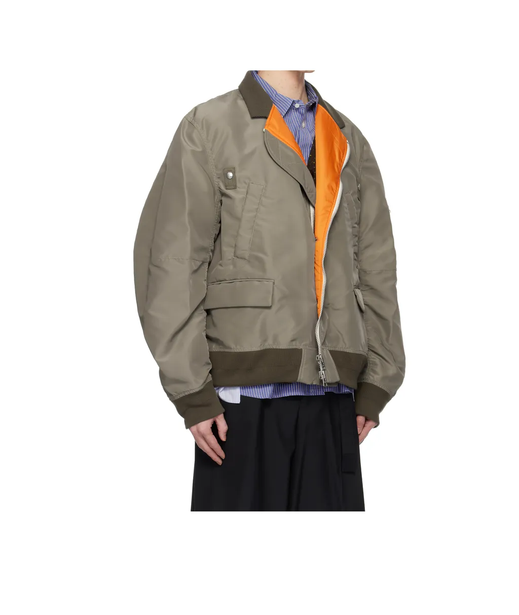 Classic-Collar Bomber Jacket