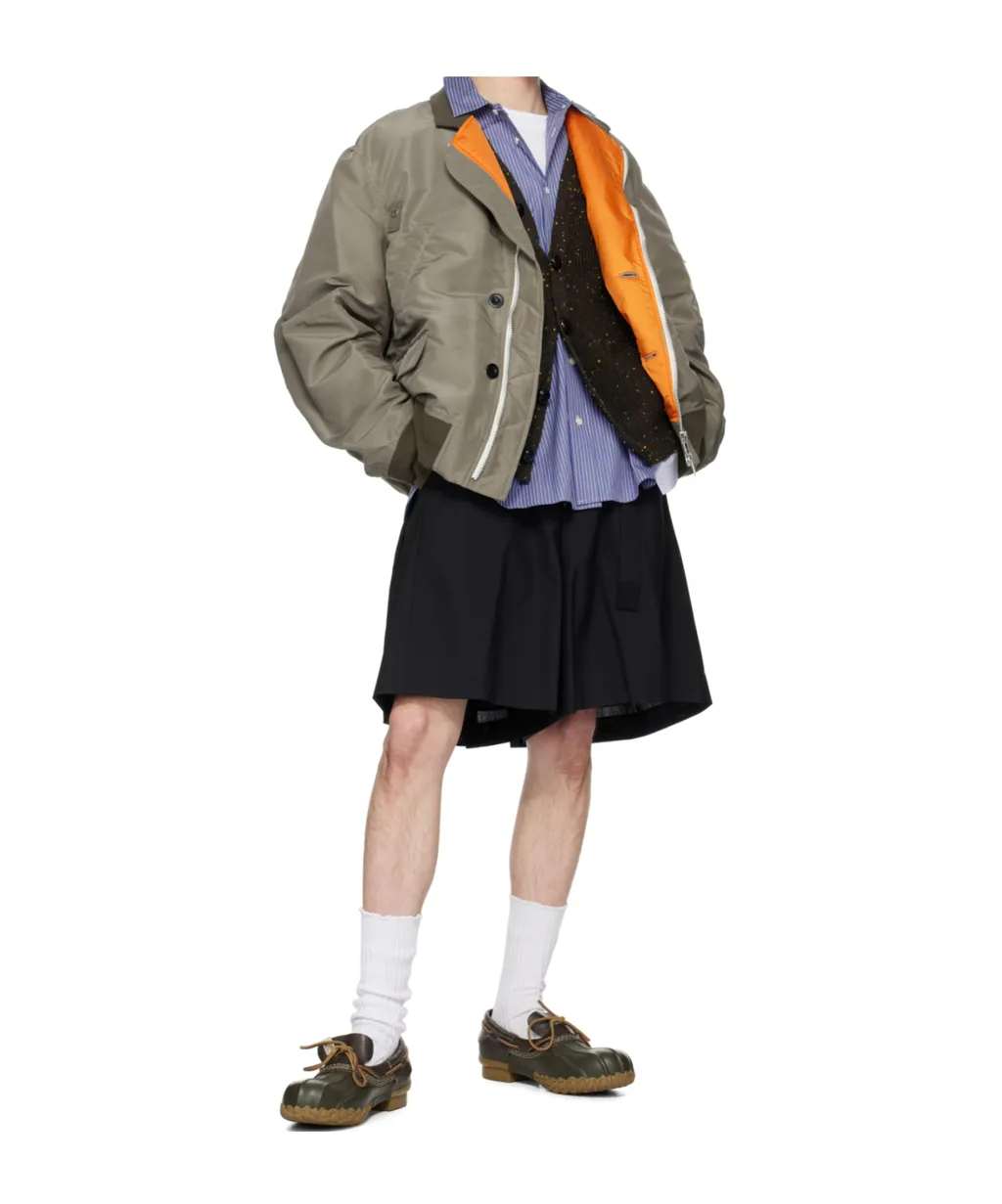 Classic-Collar Bomber Jacket