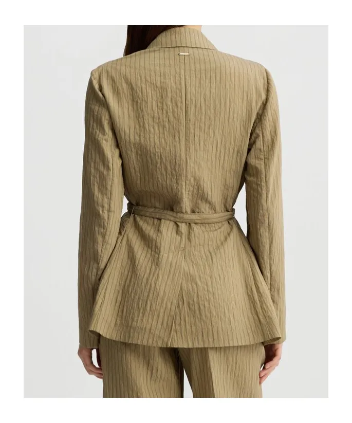 Liu Jo Striped Belted Blazer
