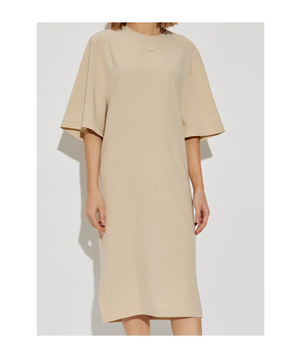 Lanvin Satin Drawstring Waist Dress