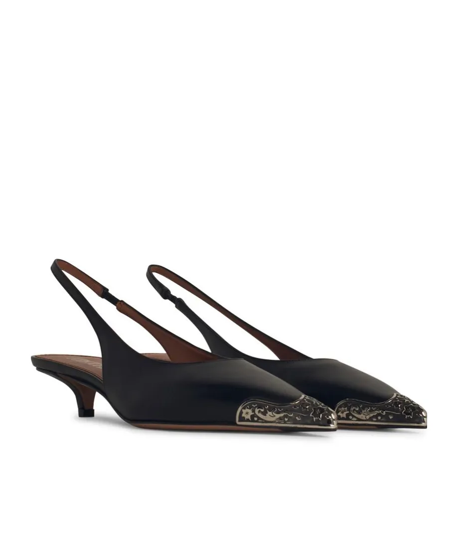 Paris Texas Jessica Pointed-Toe Slingback Pumps