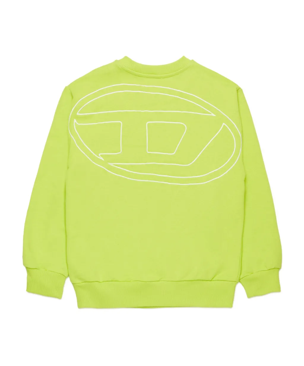 Diesel Kids Oval-D Logo Embroidered Oversized Sweatshirt