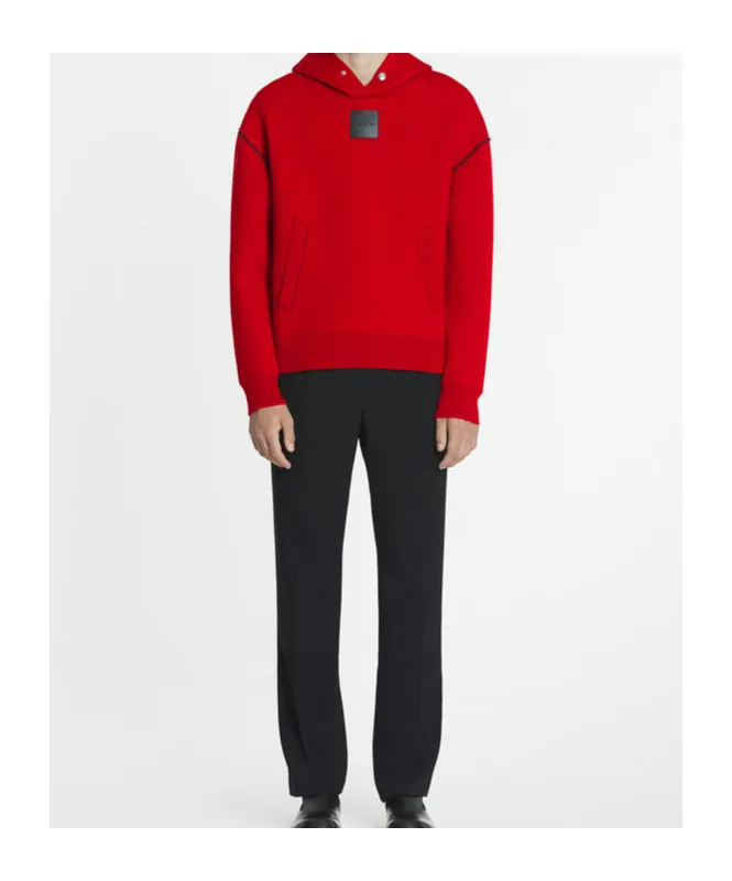 Lanvin Logo Patch Regular Fit Hoodie