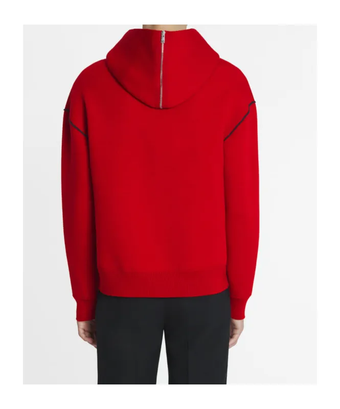 Lanvin Logo Patch Regular Fit Hoodie