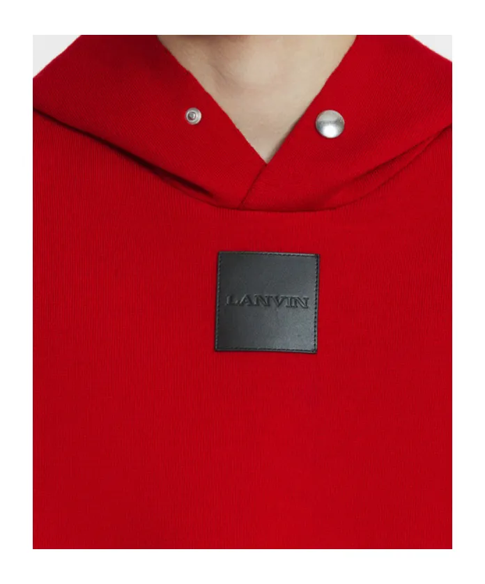 Lanvin Logo Patch Regular Fit Hoodie