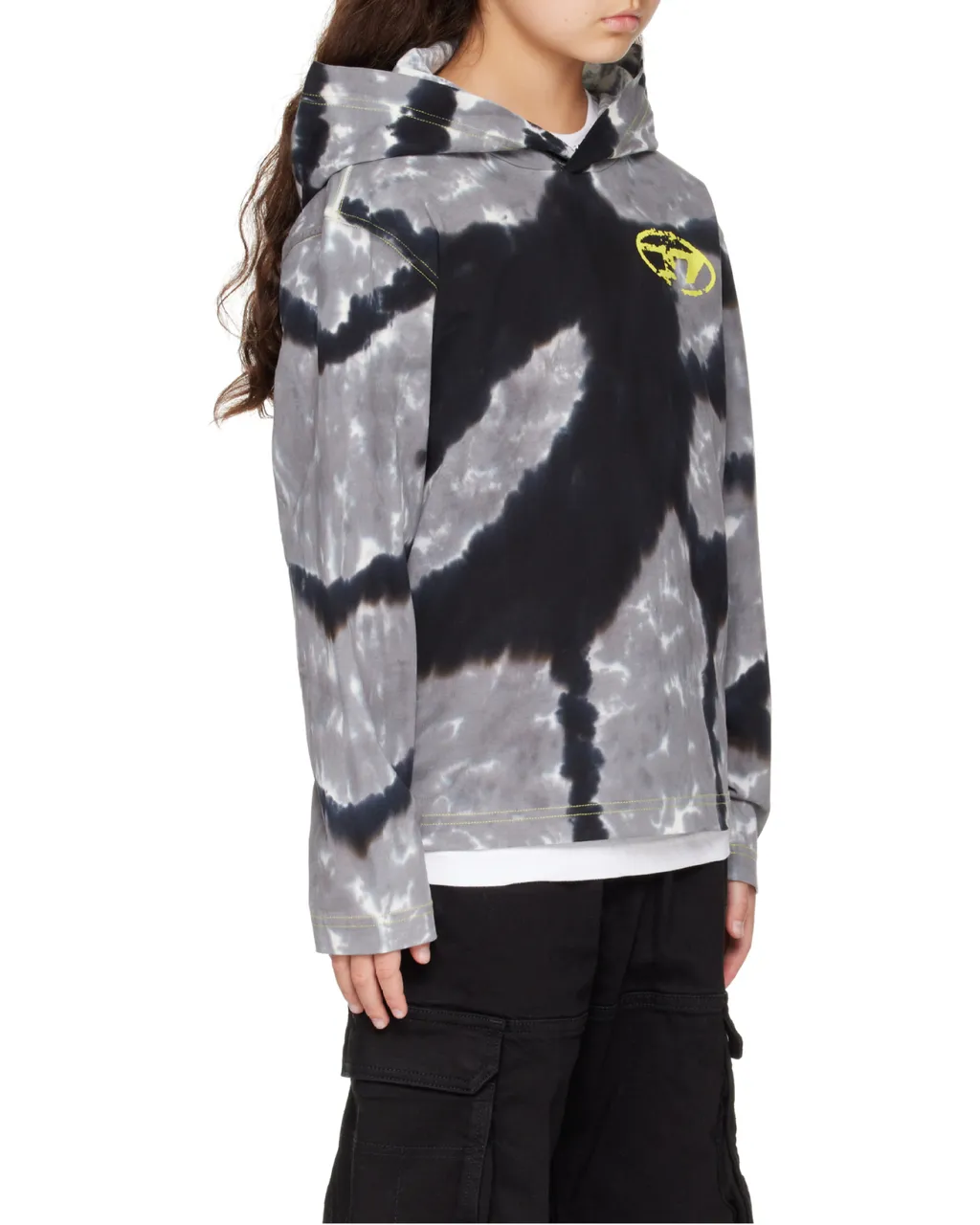 Diesel Kids Oval-D Logo Tie-Dyed Hoodie