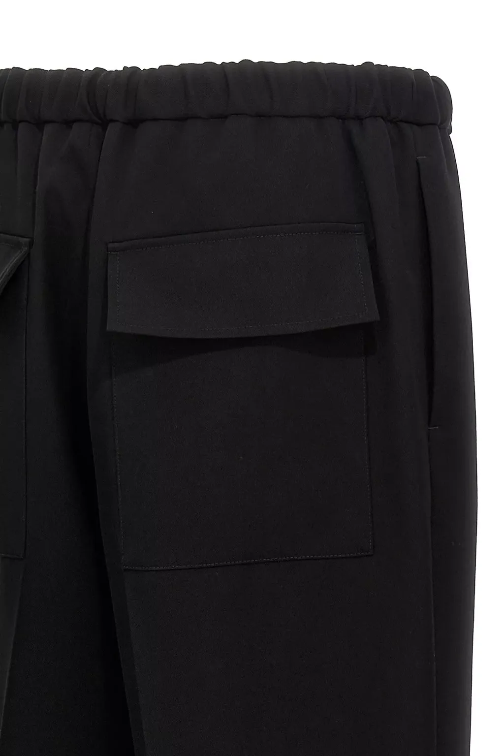 Elastic-Waist Wool Trousers