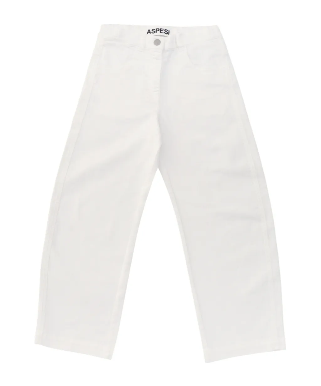 Aspesi Kids Logo Tag Straight Leg Jeans