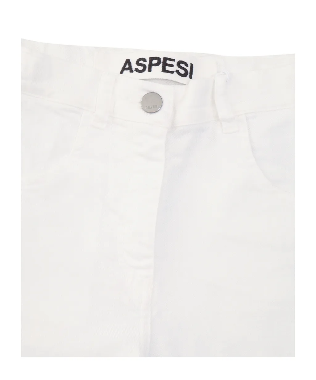 Aspesi Kids Logo Tag Straight Leg Jeans