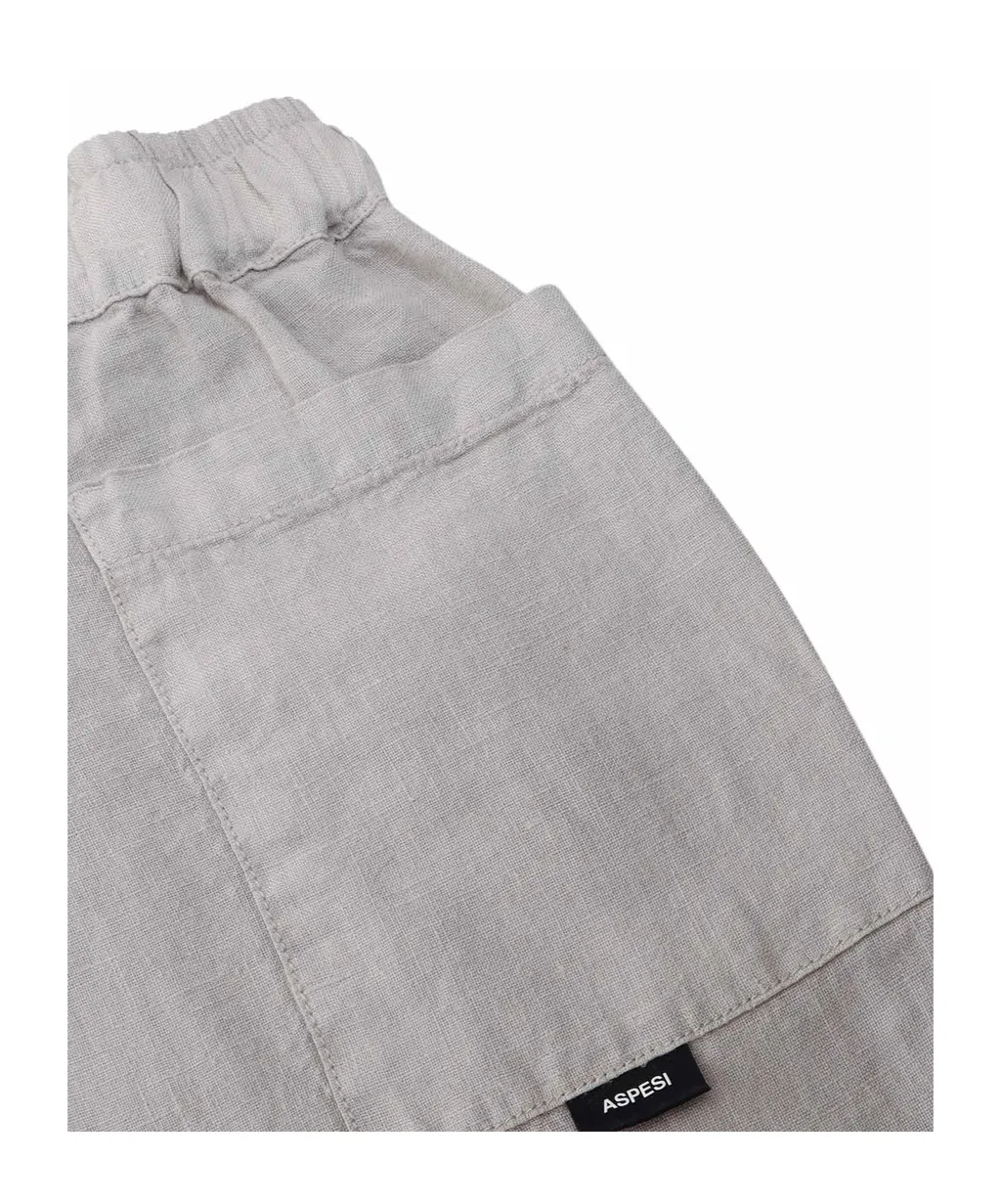 Aspesi Kids Logo Tag Elasticated Waistband Trousers