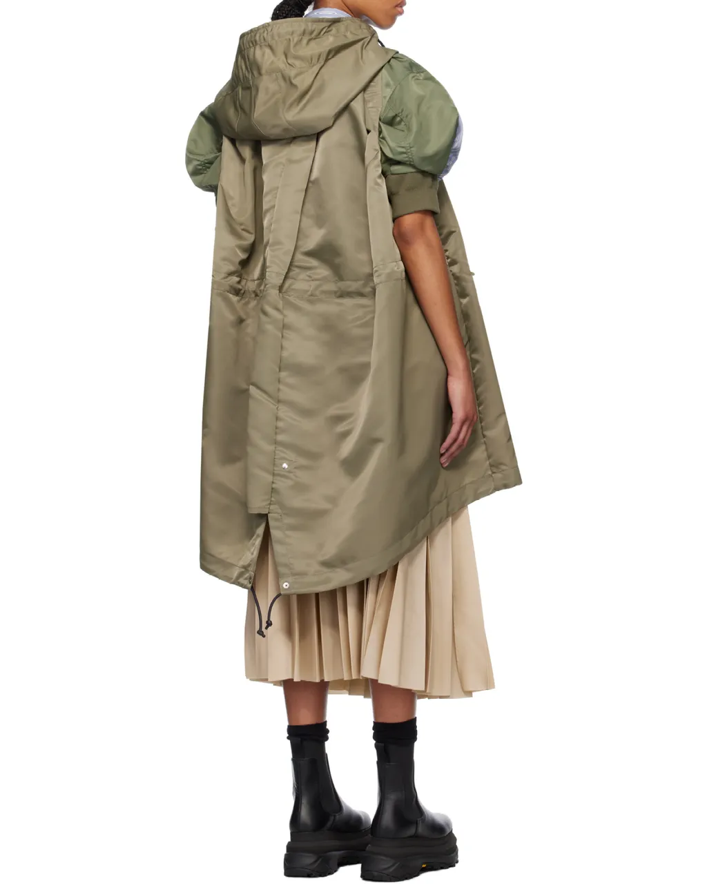 Sacai Drawstring Hem Hooded Vest