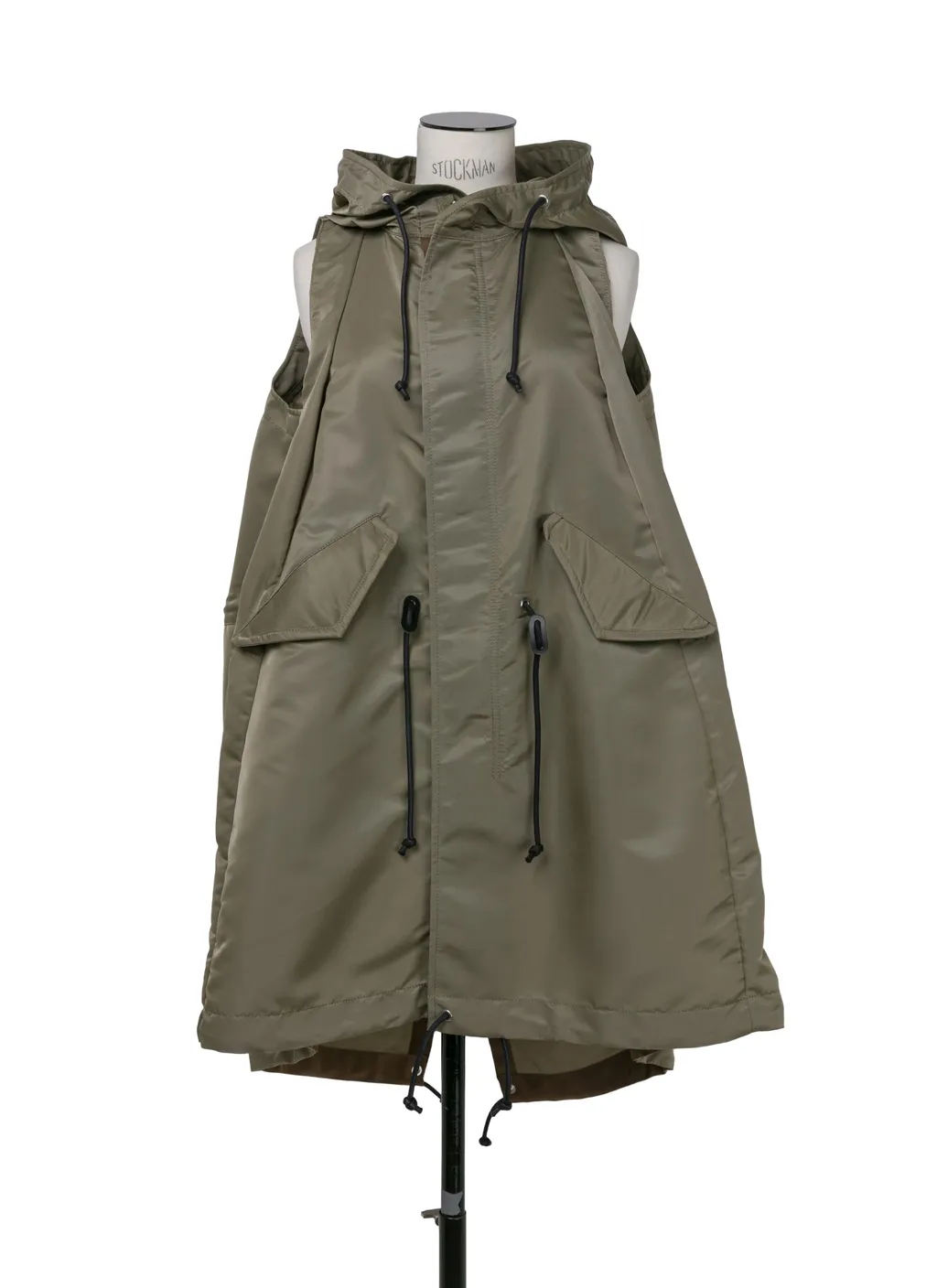 Sacai Drawstring Hem Hooded Vest