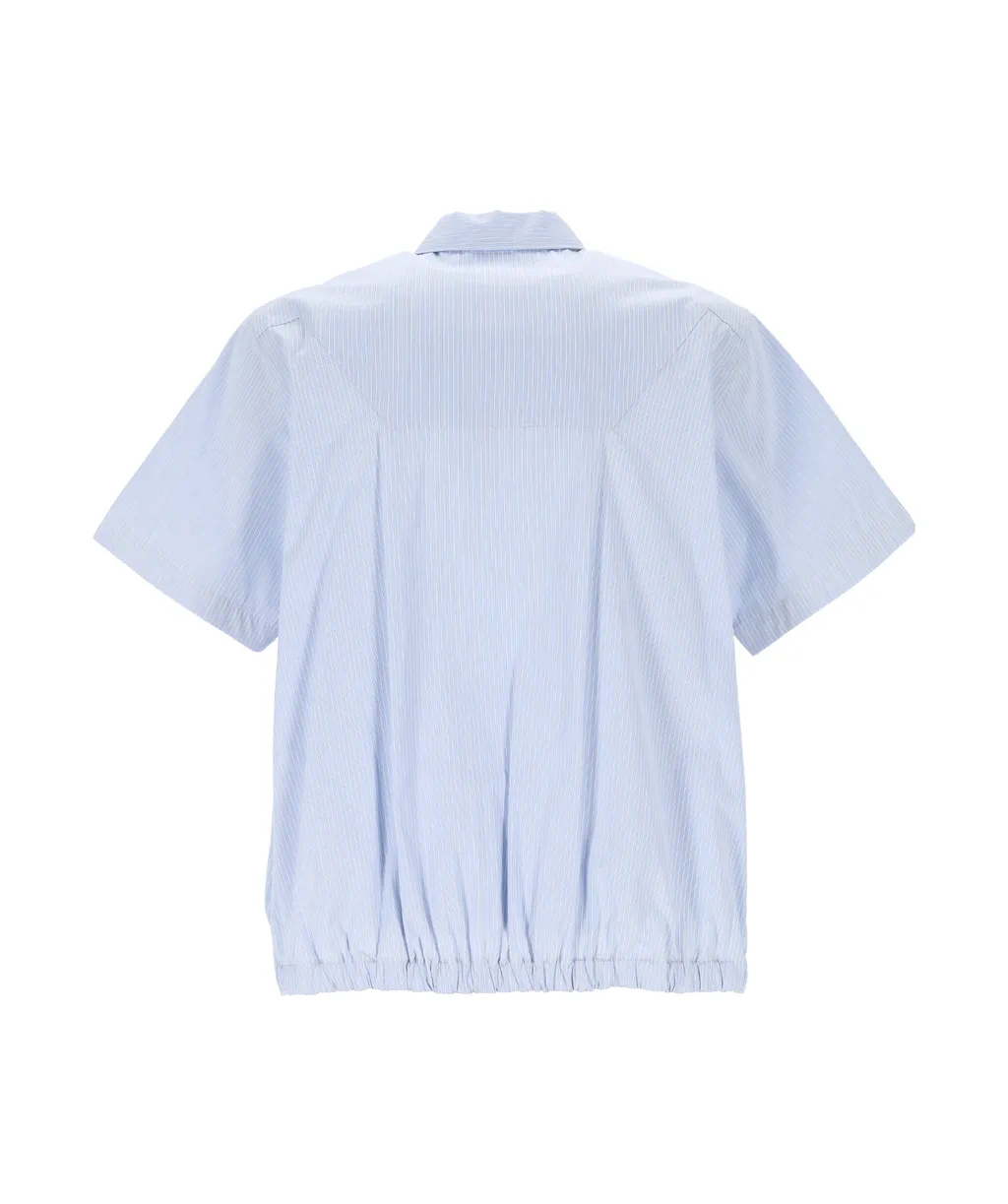 Sacai Striped Short-Sleeved Poplin Shirt