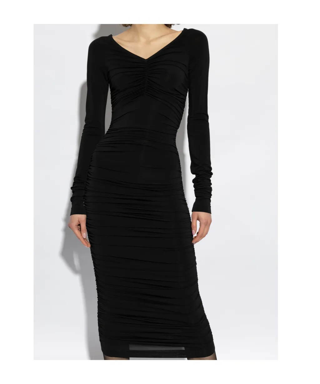 Dolce & Gabbana Draped Calf-Length Dress