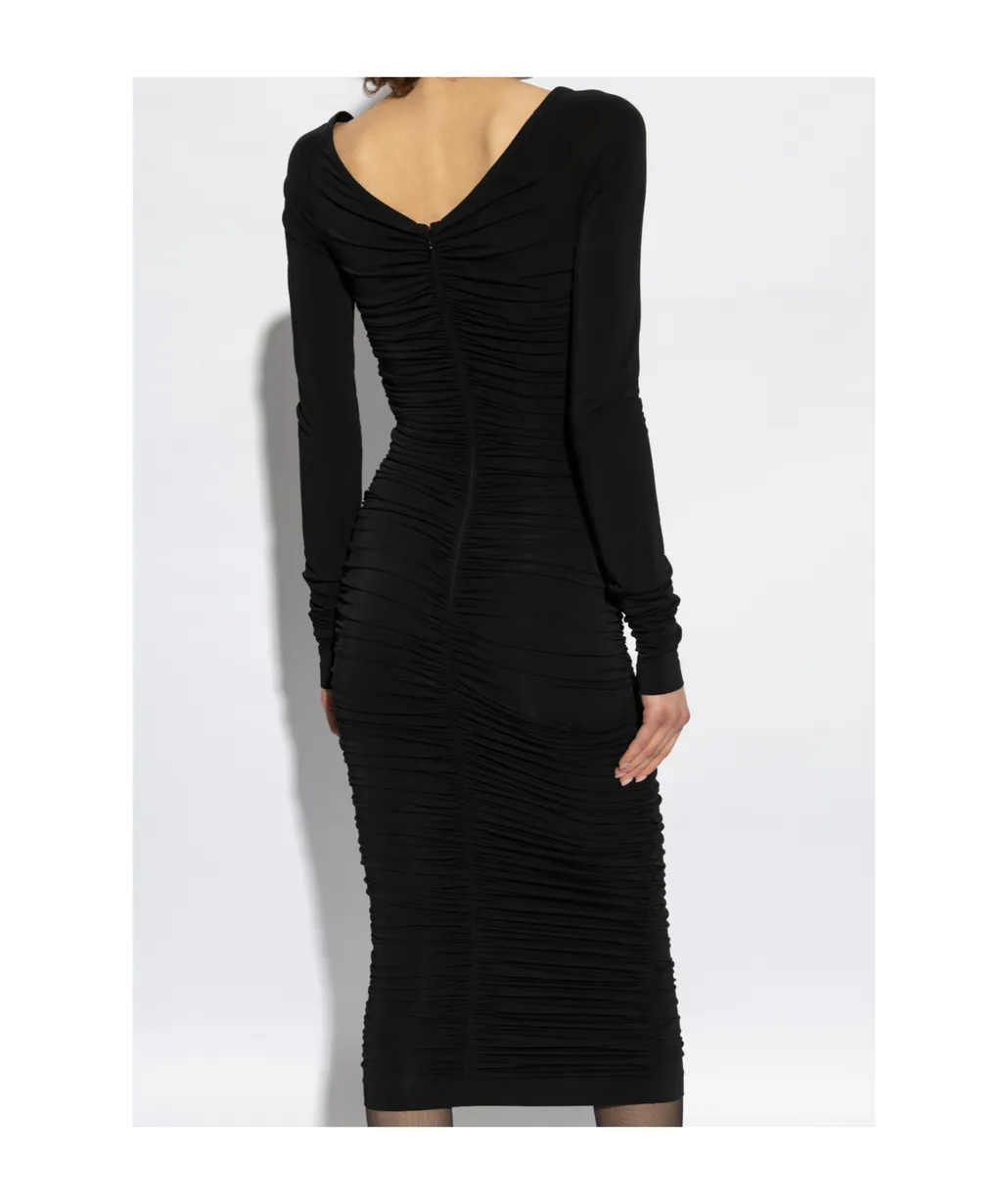 Dolce & Gabbana Draped Calf-Length Dress