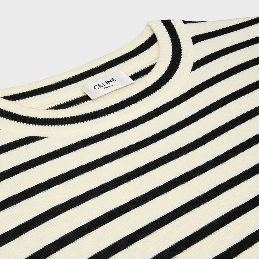 Triomphe Crew Neck MarinÈRe Sweater In Wool