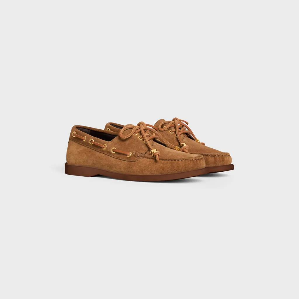 Celine Bateau In Suede Calfskin