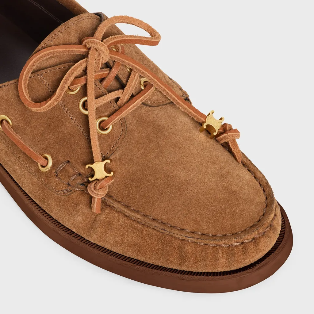 Celine Bateau In Suede Calfskin