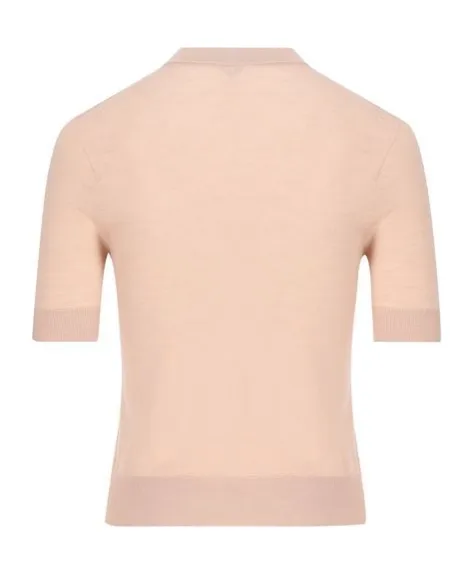 Short-Sleeved Knitted Pullover