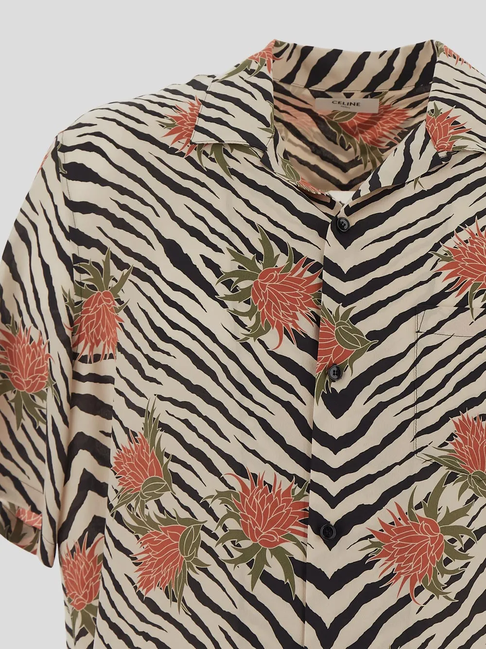 Hawaiian Shirt In Printed CrÊPe De Chine