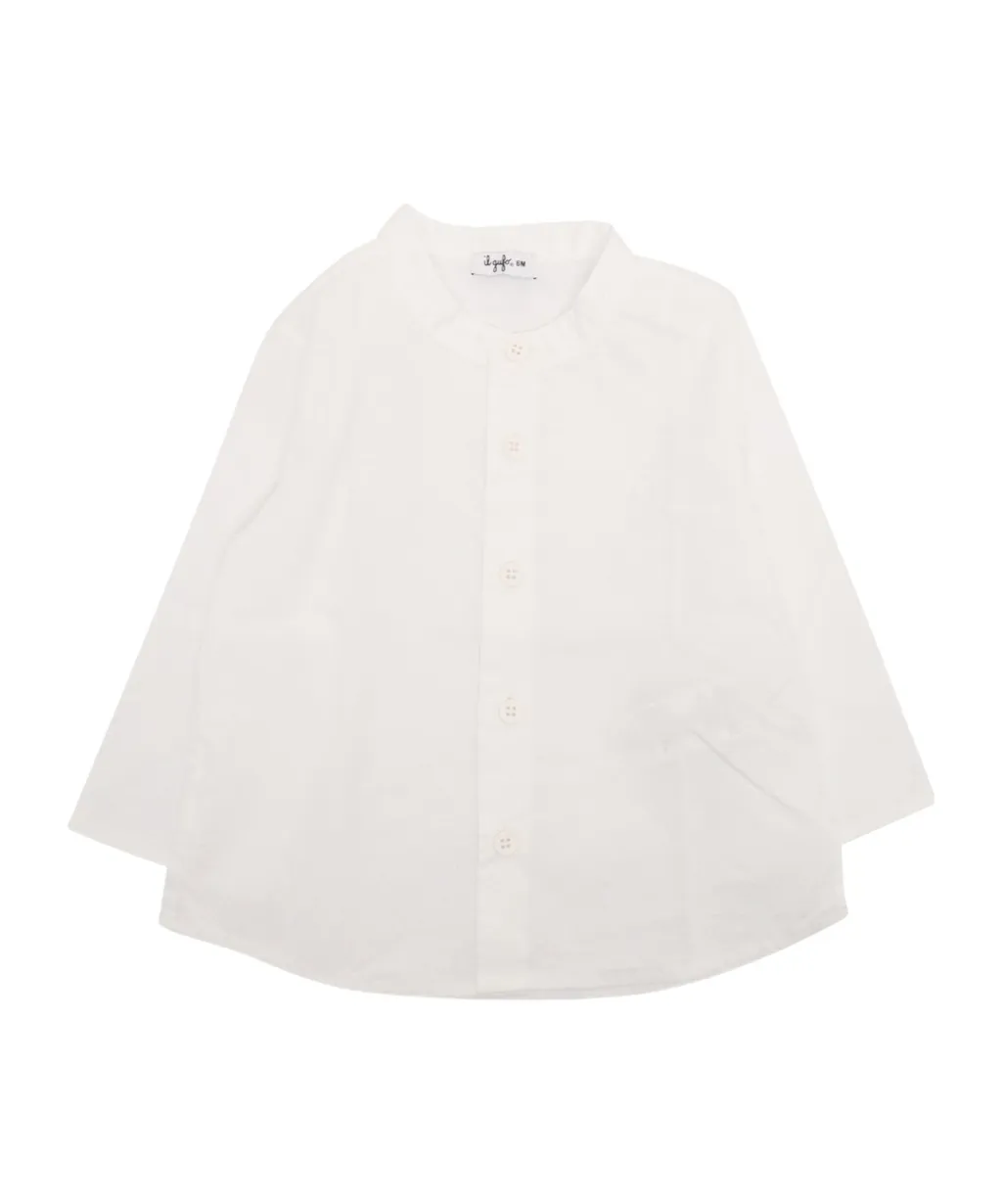 Il Gufo Button-Up Crewneck Shirt
