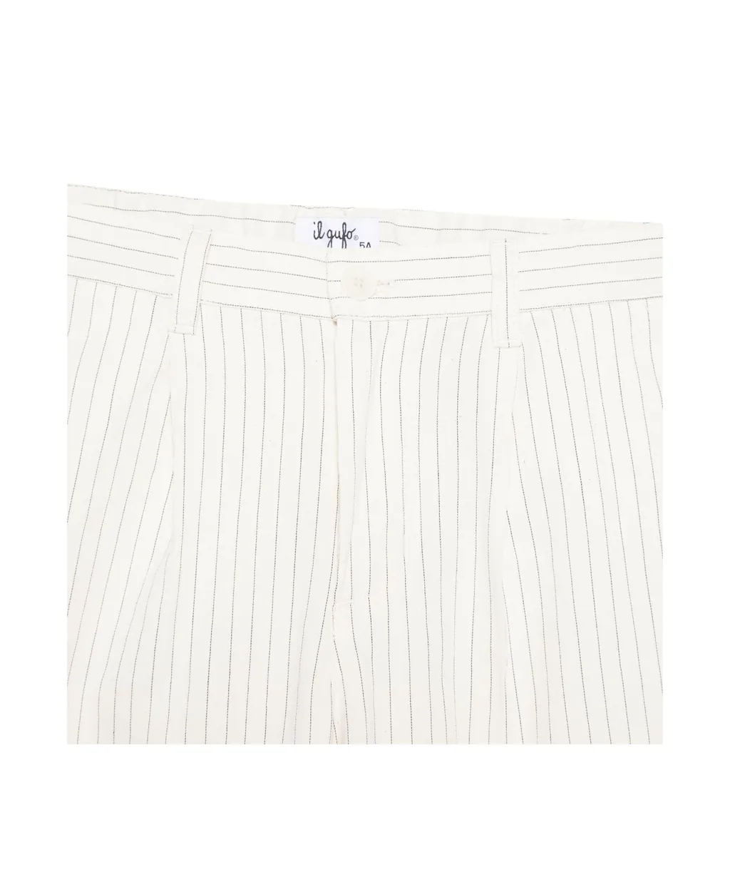 Il Gufo Pinstriped Straight Leg Pants