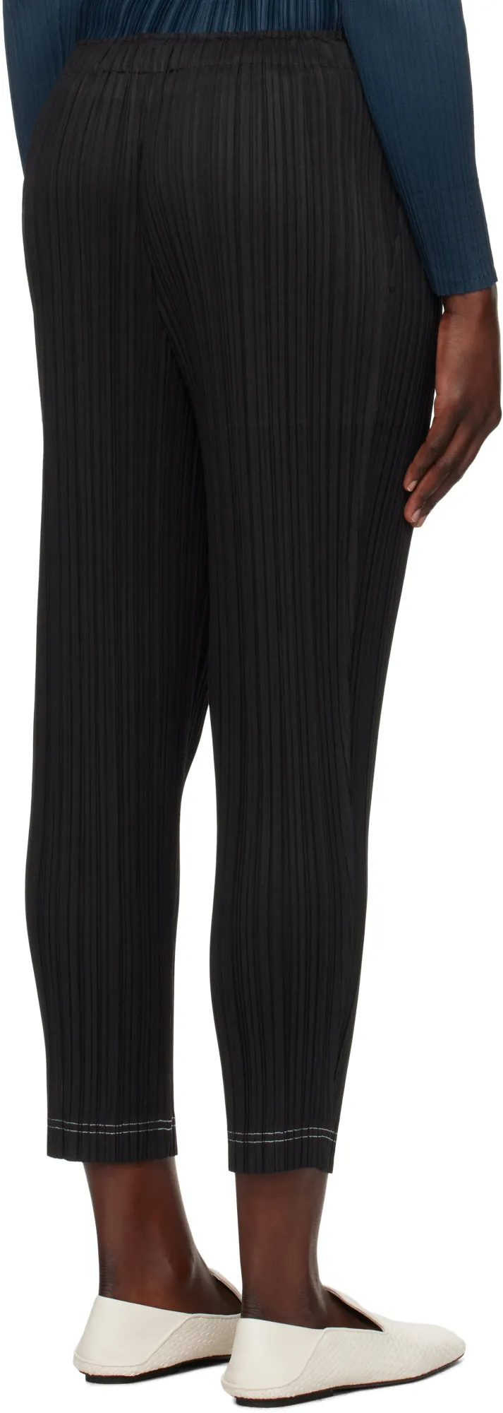 Pleated Cropped Trousers