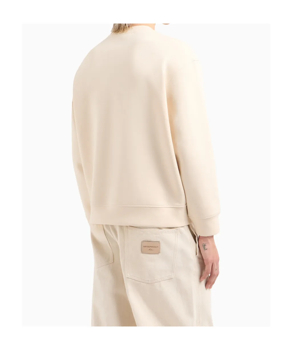 Emporio Armani Logo Embroidered Crewneck Sweatshirt
