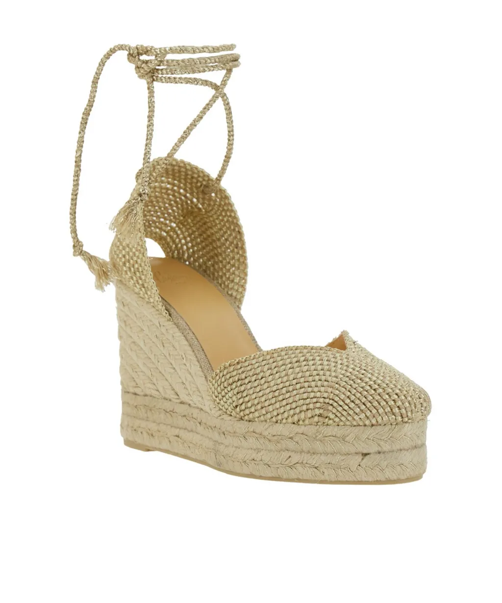 CastaÑEr Cora Lace-Up Wedge Espadrilles