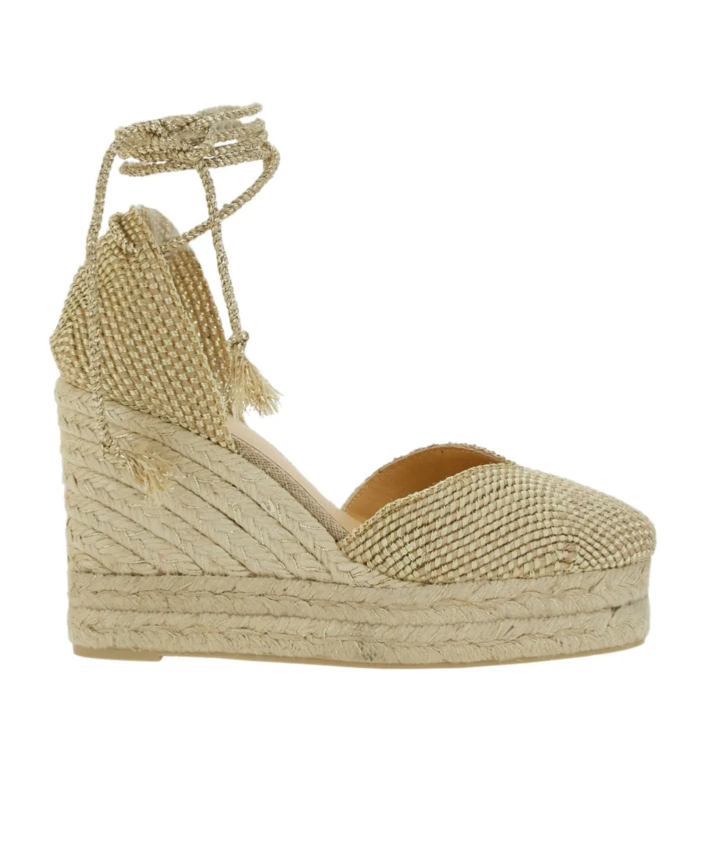 CastaÑEr Cora Lace-Up Wedge Espadrilles