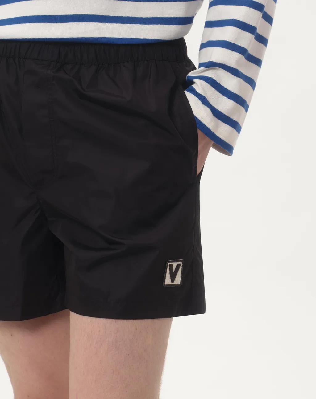 Valentino Logo Embroidered Swim Shorts
