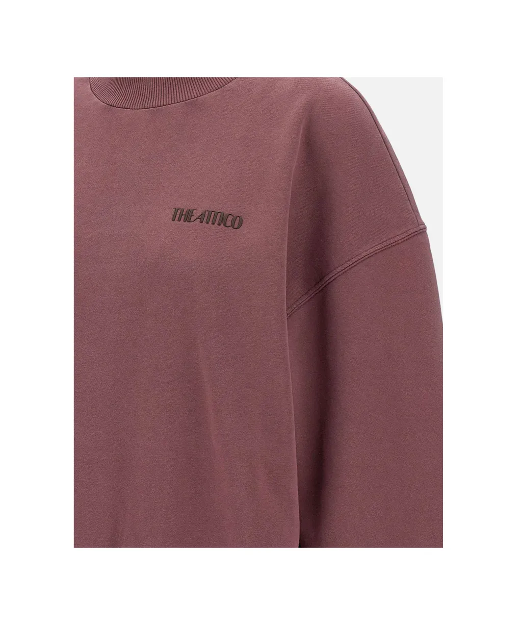 The Attico Logo Detailed Crewneck Sweatshirt