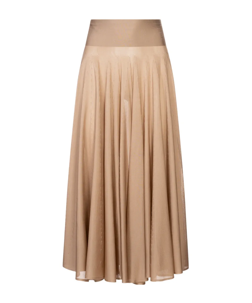 AlaÏA Elasticated Waist Maxi Pleated Skirt
