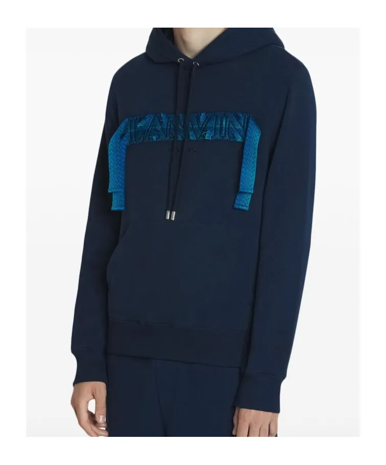 Lanvin Curb-Lace Drawstring Hoodie