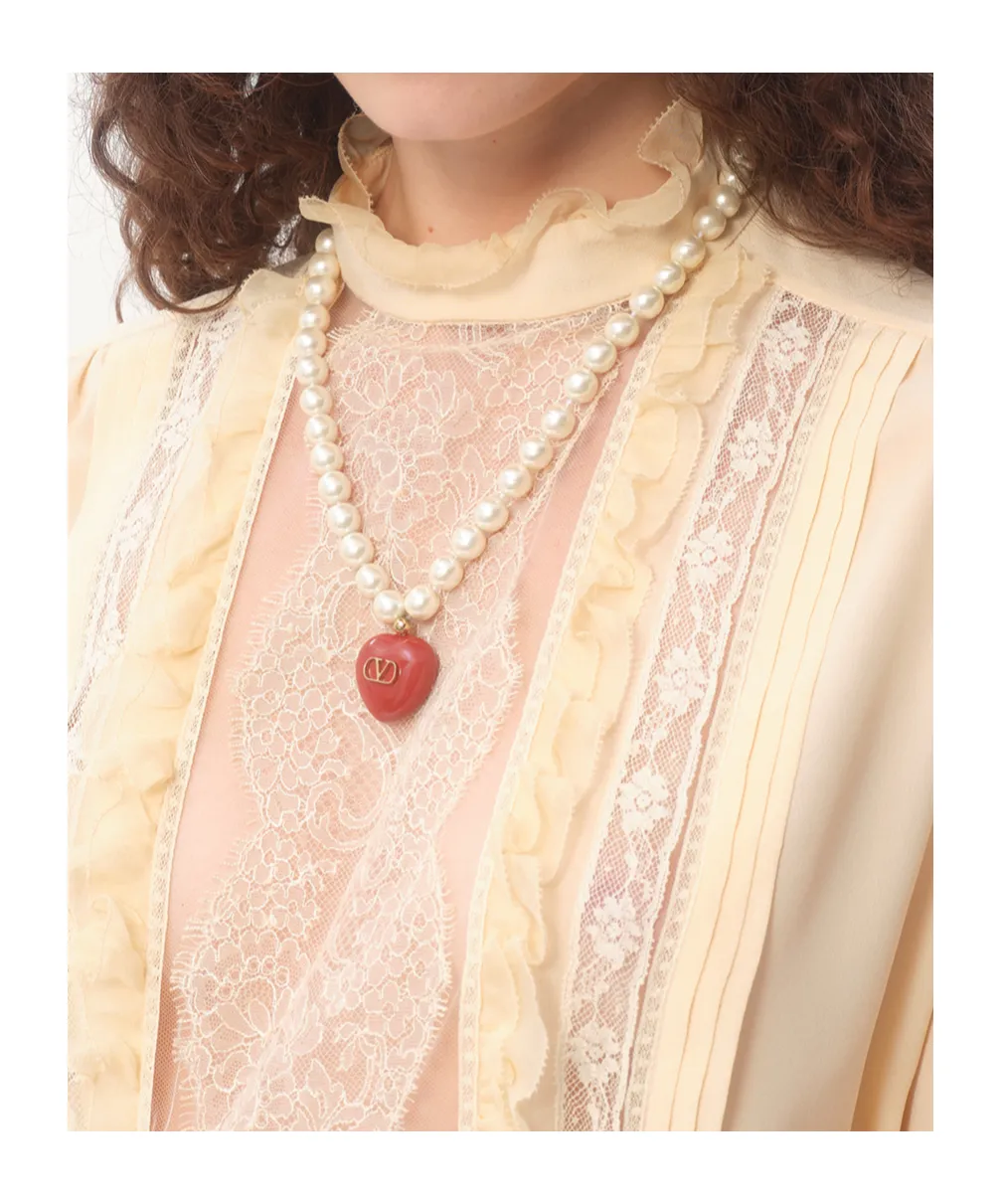 Valentino Coeur Royal Vlogo Signature Necklace
